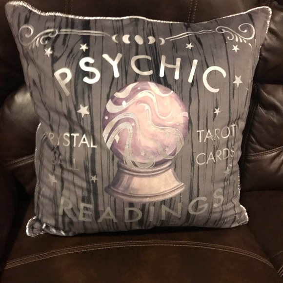 Rare Cynthia Rowley Curious Psychic Readings Halloween Feather Pillow GUC Tarot - Picture 2 of 7